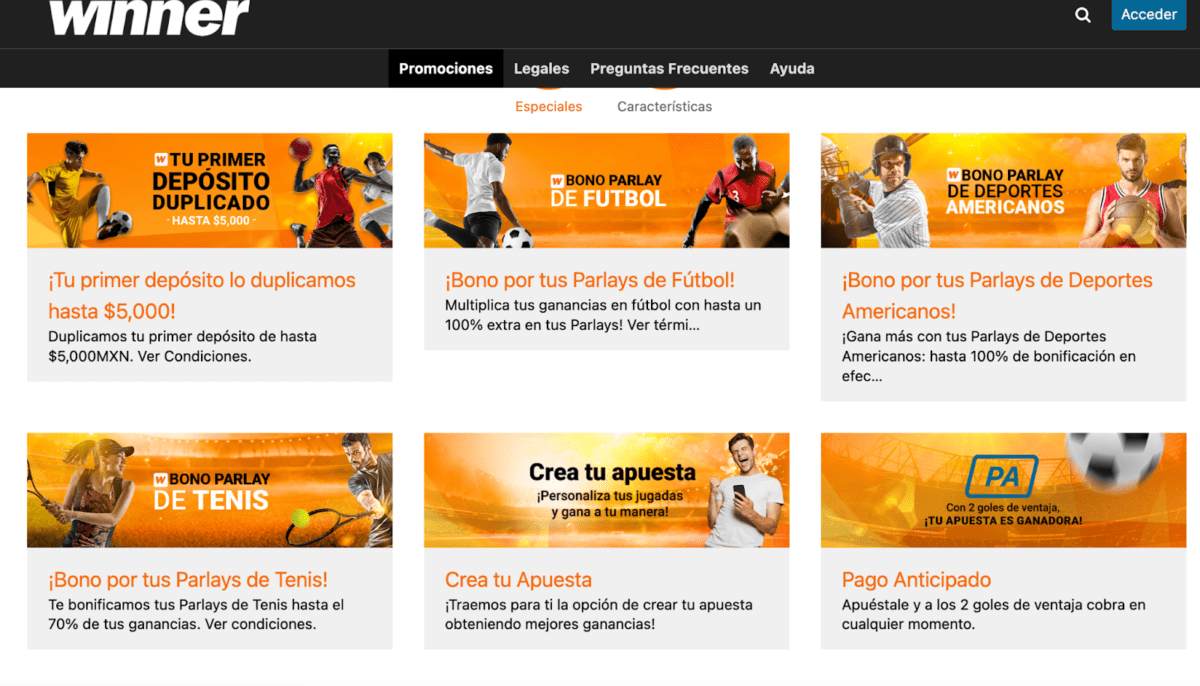 Otras promociones deportivas en Winner