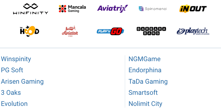 1Xbet Proveedores de software